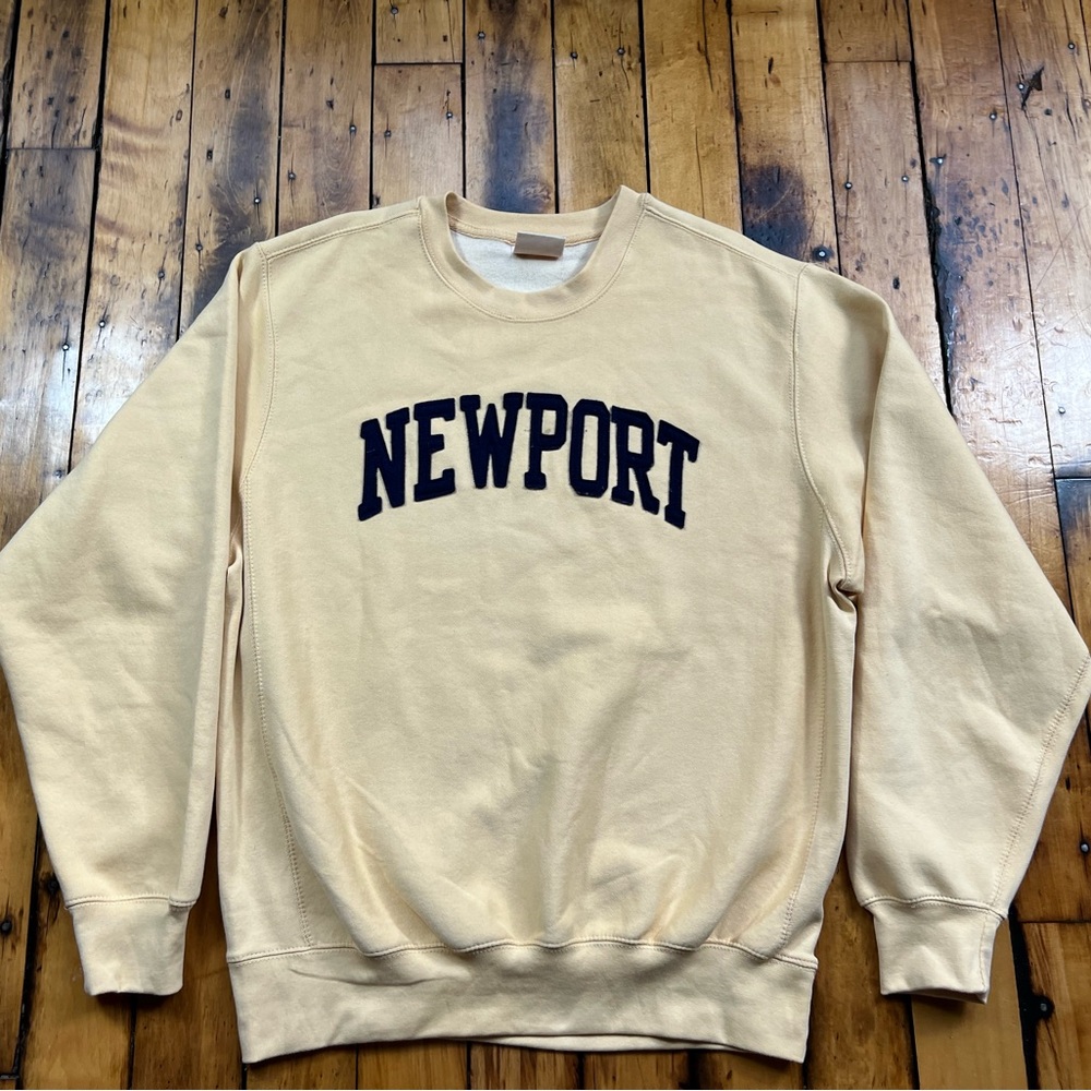 Vintage Pro Weave Men’s Medium Newport Sweater Oversized Yellow 90’s Old Money